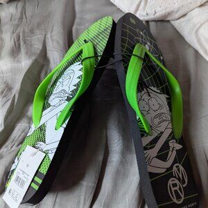 Adult Swim Men's Rick and Morty Flip Flops Size 10